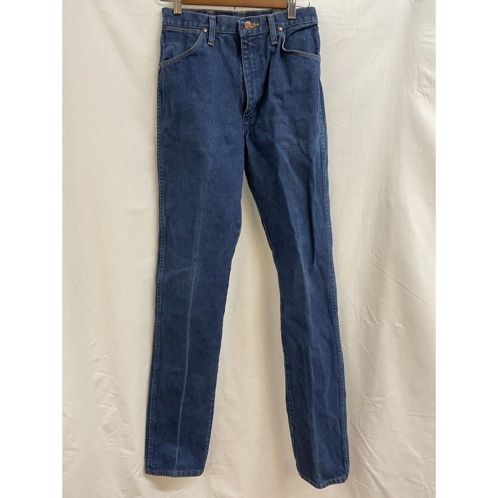 Vintage Classic Wrangler Women Blue Denim Jeans Size 7 26x38 High Waist Mom Jean